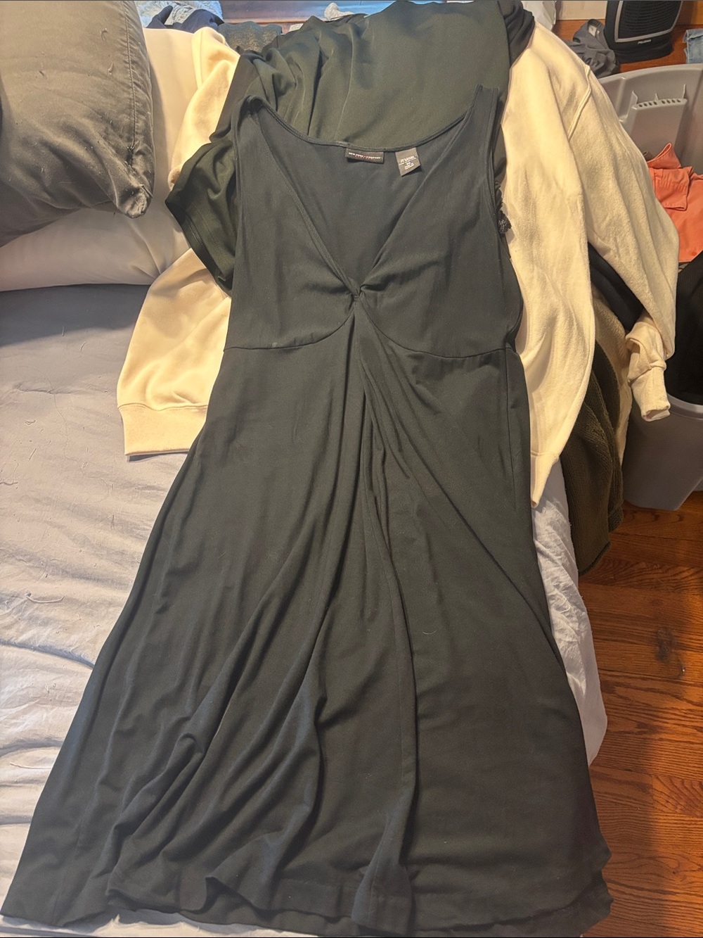 black, maxi dress, medium